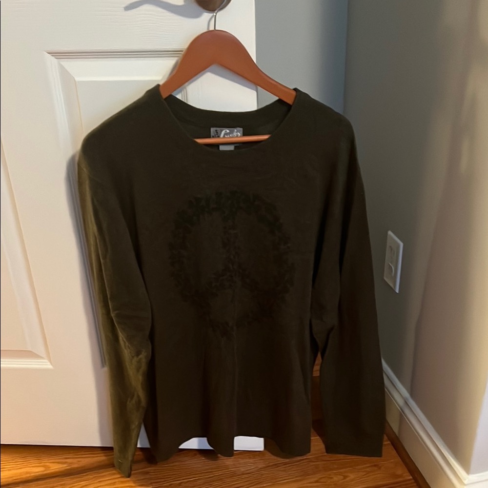 Lucky Brand Olive Green Crewneck Sweater
